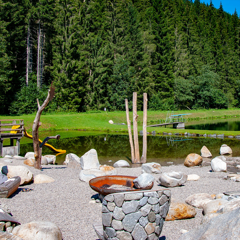 Naturbad Sirnitz — swimming area with clear mountain water